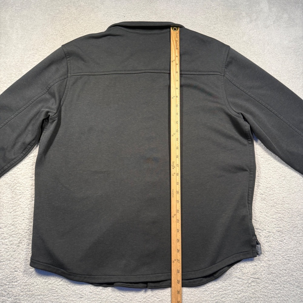 Tommy Bahama Men's Dark Gray Long Sleeve Button Up Shirt Jacket L Polyester Wool - Picture 6 of 7